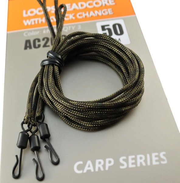Лидкор Orange Life Loops leadcore QC с быстросъемным вертлюгом 50см (3шт/уп) 1959.00.54 фото