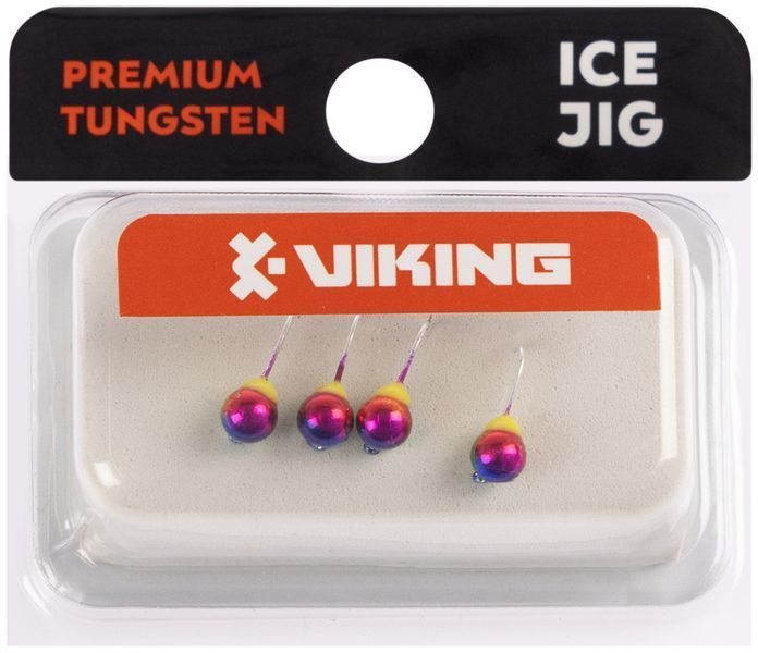 Мормишка вольфрамова Viking Fishing Round+drop 0.65g 4mm Rainbow (5шт) 1919.03.60 фото