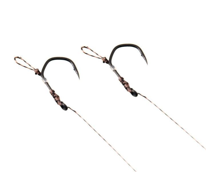 Готовий повідець Carp Pro 15см Sinking Braid 25 lb x8 PTFE Wide Gape Сapture №8 CP258-WGC082 фото