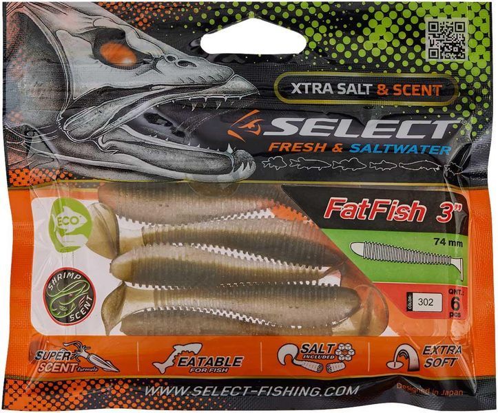 Силикон Select FatFish 3" #302 (6 шт/уп) 1870.72.00 фото
