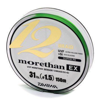 Шнур Daiwa UVF Morethan Sensor 12Braid Ex+Si 150m 13.9kg 0.205mm #1.5 (17303175) 17303175 фото