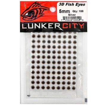 Очі Lunker City Real Fish Eyes 3D 3 mm 108 шт. #Silver (10050) 10050 фото