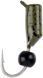 Мормышка вольфрамовая Viking Fishing Rigabik+bead 0.35g 2mm Olive+B (5шт) 1919.04.09 фото 2