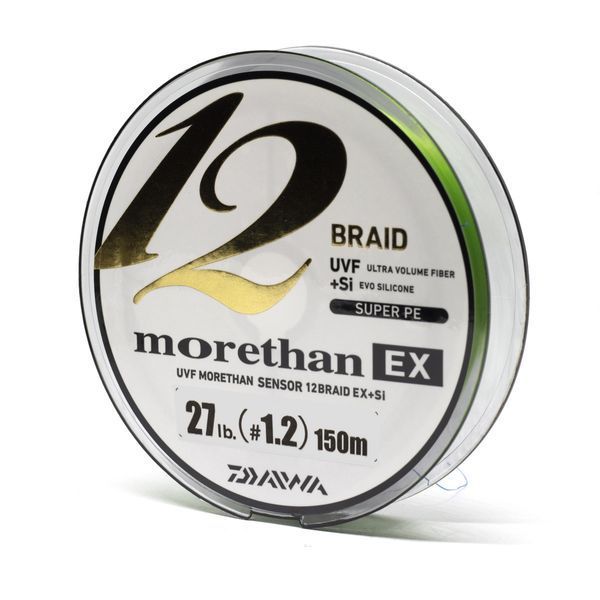 Шнур Daiwa UVF Morethan Sensor 12Braid Ex+Si 150m 13.9kg 0.205mm #1.5 (17303175) 17303175 фото
