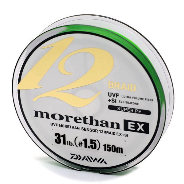 Шнур Daiwa UVF Morethan Sensor 12Braid Ex+Si 150m 13.9kg 0.205mm #1.5 (17303175) 17303175 фото