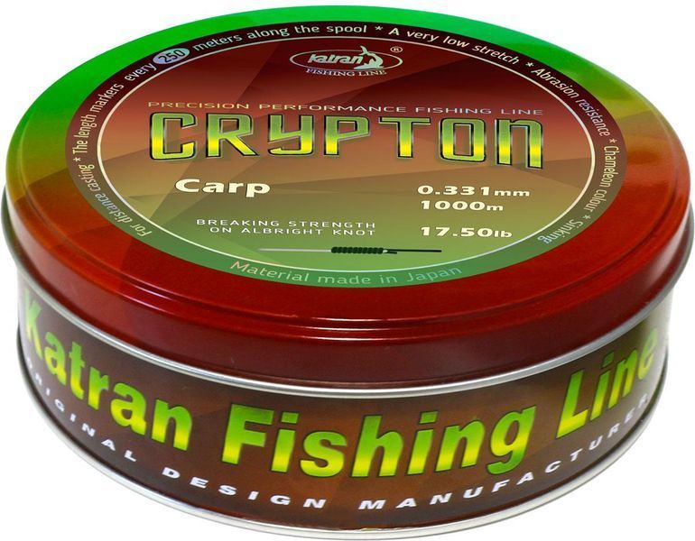 Леска Katran Crypton Carp 1000m (хамелеон) 0.331mm 17.5lb/7.94kg 3500.00.33 фото