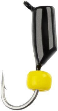Мормышка вольфрамовая Viking Fishing Rigabik+bead 0.35g 2mm Black+Y (5шт) 1919.04.04 фото