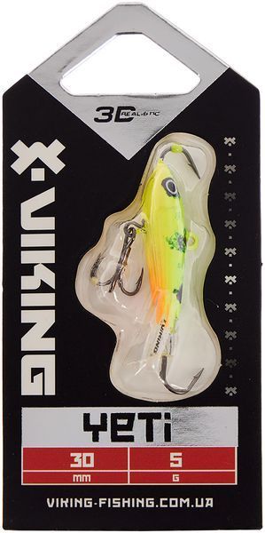 Балансир Viking Fishing Yeti Ice Jig 30mm 5.0g #5 Acid 1919.01.79 фото