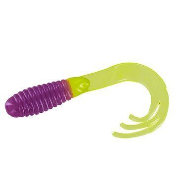 Силикон Big Bite Baits Triple Tip Grub 2" 10pc #Purple/Chart (2317501) 2317501 фото