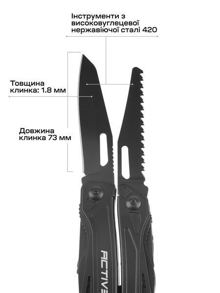Мультитул Active Universal Tool. Цвет - black 63.02.53 фото