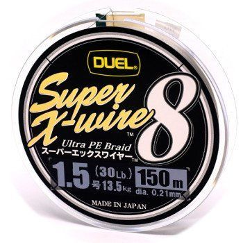 Шнур Duel Super X-Wire 8 150m Silver 13.5kg 0.21mm #1.5 (H3601-S) H3601-S фото