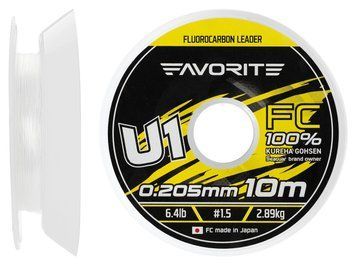 Флюорокарбон Favorite U1 FC 10m #1.5/0.205mm 6.4lb/2.89kg 1693.11.77 фото