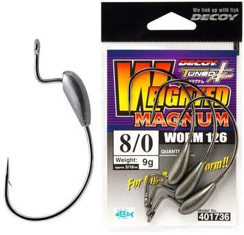 Крючок Decoy Worm126 Weighted Magnum #6/0-5.0g (3 шт/уп) 1562.09.97 фото