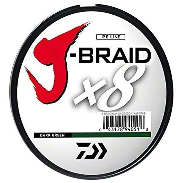 Шнур Daiwa J-Braid X8 150m Dark Green 6.0kg 0.10mm #0.8 (12751-010) 12751-010 фото