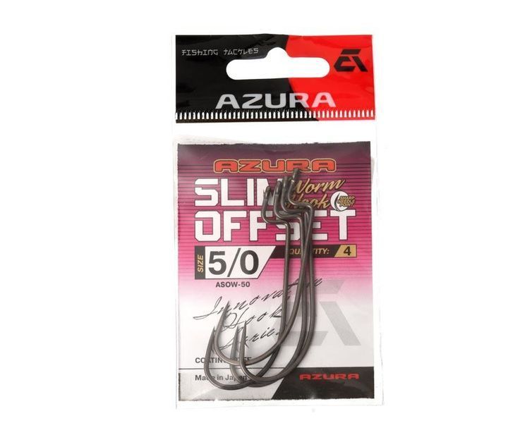 Гачки Azura Slim Offset Worm Hook №5/0 ASOW-50 фото