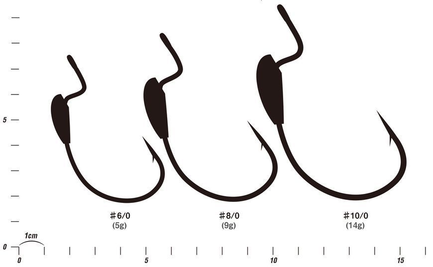 Крючок Decoy Worm126 Weighted Magnum #6/0-5.0g (3 шт/уп) 1562.09.97 фото
