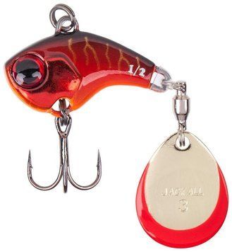 Тейл-спиннер Jackall Deracoup 3/8oz (10.5g) HL Red Tiger 1699.21.86 фото