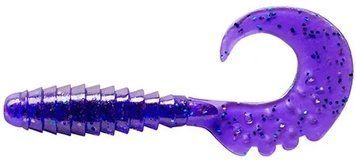 Силикон FishUP Fancy Grub 2.5" #060 - Dark Violet/Peacock & Silver (10шт/уп) 1864.03.22 фото