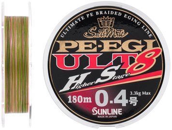 Шнур Sunline PE EGI ULT HS8 180m #0.4/0.104mm 3.3kg 1658.07.33 фото