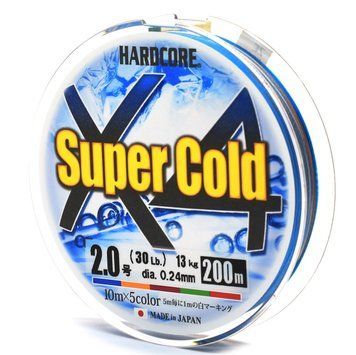 Шнур Duel Hardcore Super Cold X4 200m 5Color 10kg 0.21mm #1.5 (H3968) H3968 фото