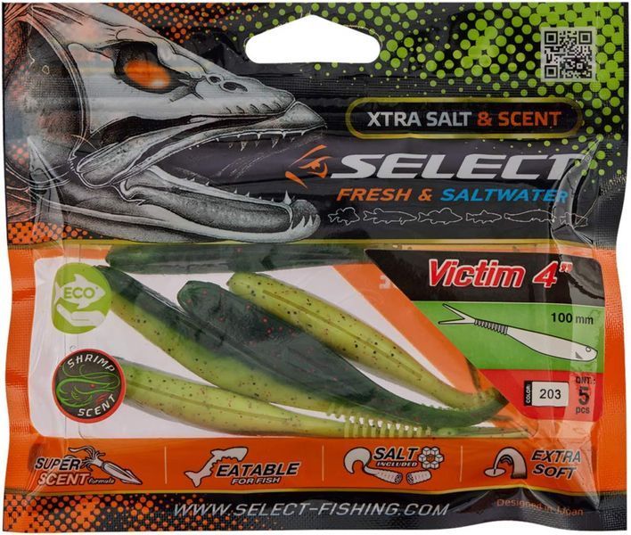 Силикон Select Victim V-Tail 4" #203 (5 шт/уп) 1870.74.39 фото