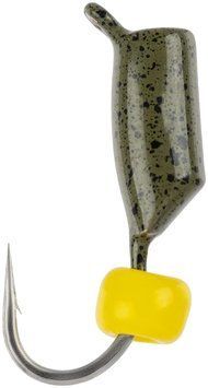 Мормышка вольфрамовая Viking Fishing Rigabik+bead 0.62g 2.5mm Olive+Y (5шт) 1919.04.13 фото