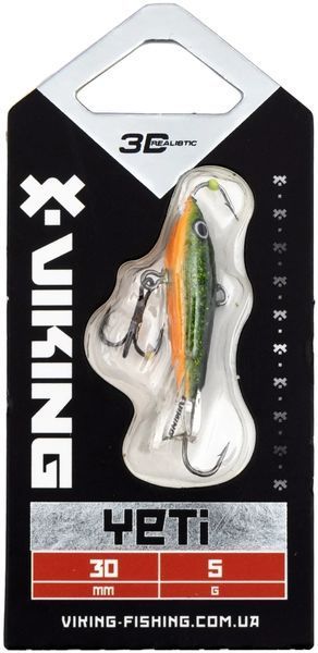 Балансир Viking Fishing Yeti Ice Jig 30mm 5.0g #18 Golden Green 1919.04.53 фото